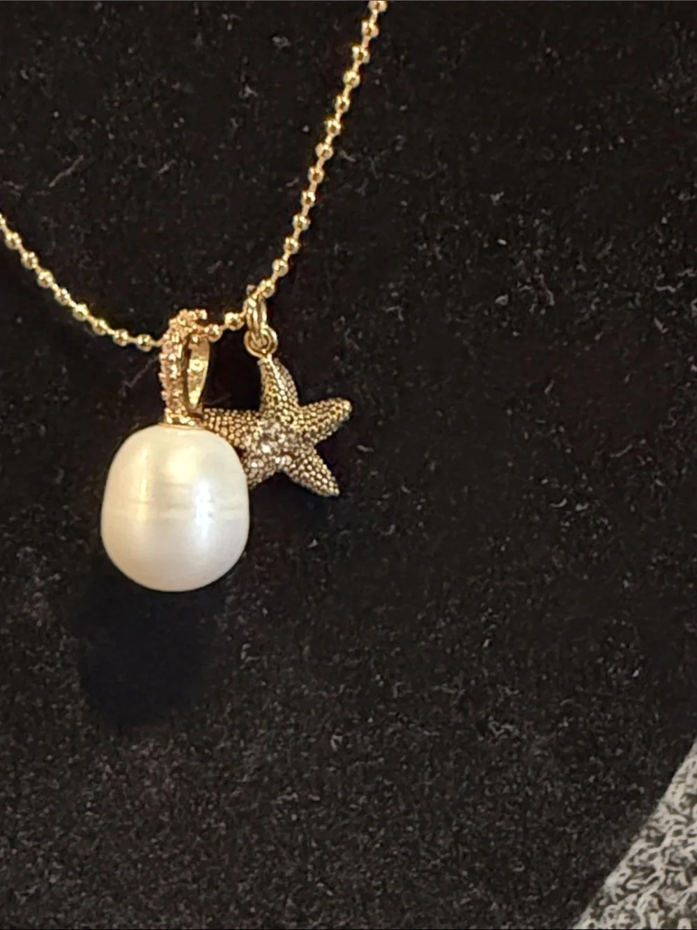 Kate Spade Gold Necklace W/ Sea Star Fish & Pearl, WBR00364 143 SEA